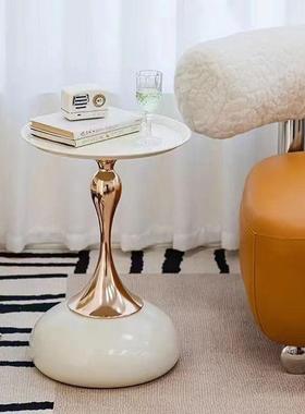 欧铁艺边几小户型客厅沙用发边小蛮腰法式茶几卧室床家TNL式头小