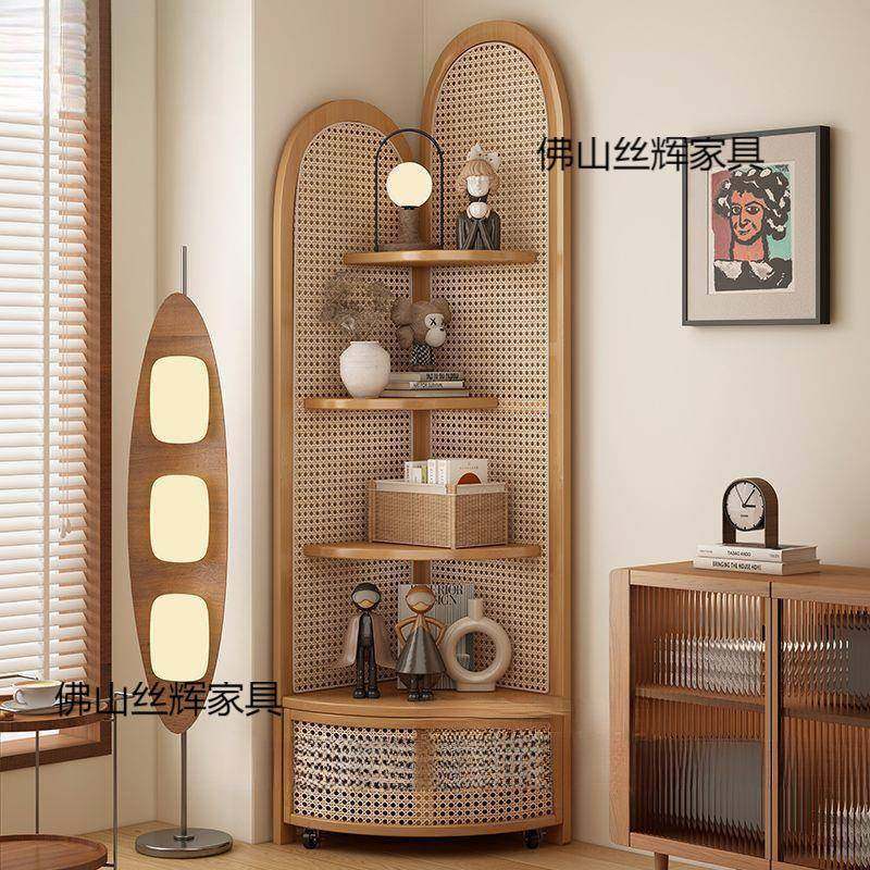 竹中古风餐边角收纳转柜展示柜客楠厅沙发边拐三角落UPC墙置物架,厨房/烹饪用具,抹布架/厨房清洁收纳架,淘宝优惠券,粉丝福利购,淘宝优惠卷