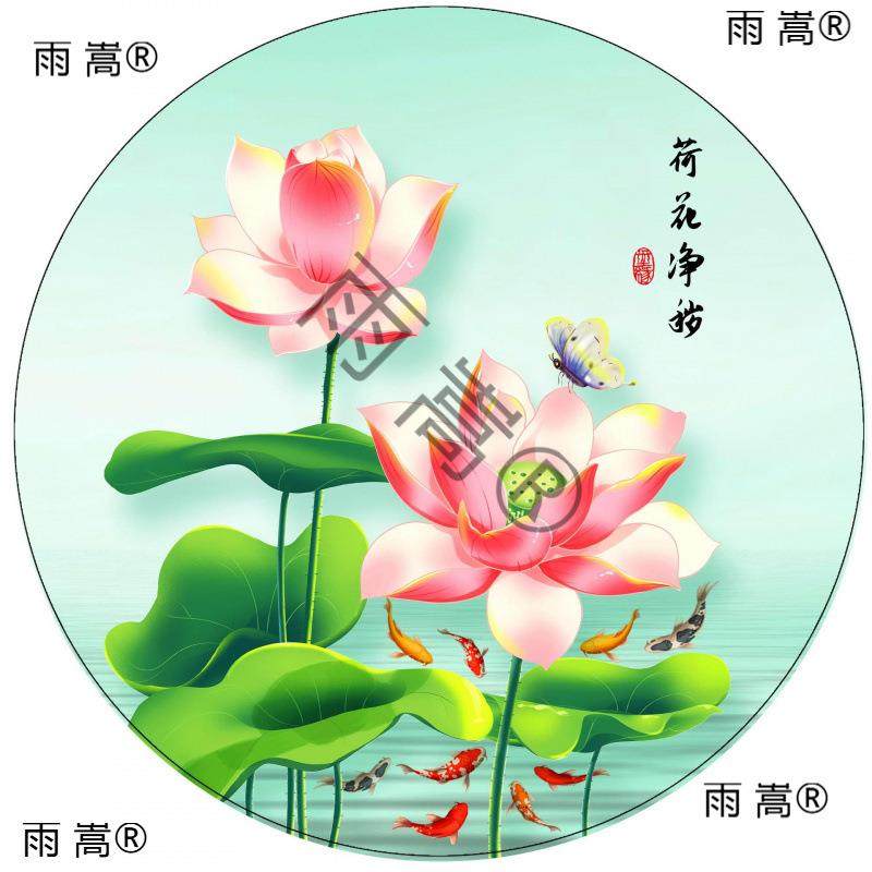 防花水荷贴纸鲤鱼秽DhXSySzX图锦鲤卫生间图厨房荷静花自粘画包邮,家居饰品,现代装饰画,淘宝优惠券,粉丝福利购,淘宝优惠卷