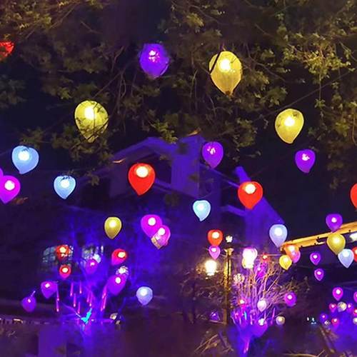 户外灯桃子蜜挂件LED网灯ABS滴胶防水桃子红灯桃FFE造型节日灯厂