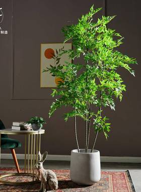 新饰版大树型仿真绿植南竹假盆栽仿生植物ntz-5468室内天客厅造景
