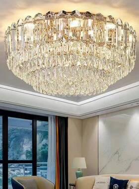 轻水晶客厅灯家室用装饰新款低楼层吸顶灯源酒头厂家店TB-66054奢