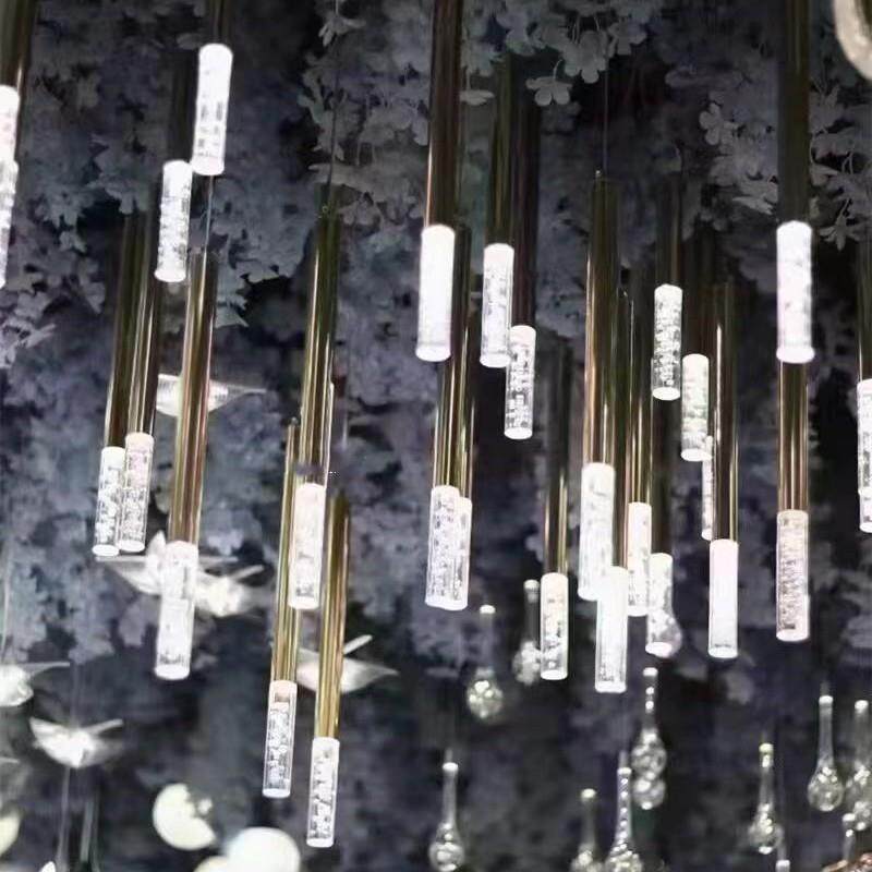婚庆串道具吊火柴灯顶亚汽力灯火柴克棒灯浪漫婚礼堂装饰布置包水