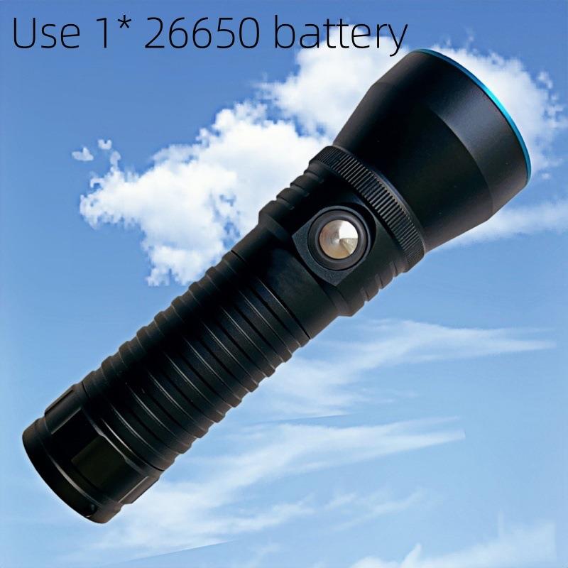LED潜水手电筒F1单L颗2强L赶海打捞照明2光665DV-F10手电2潜水灯