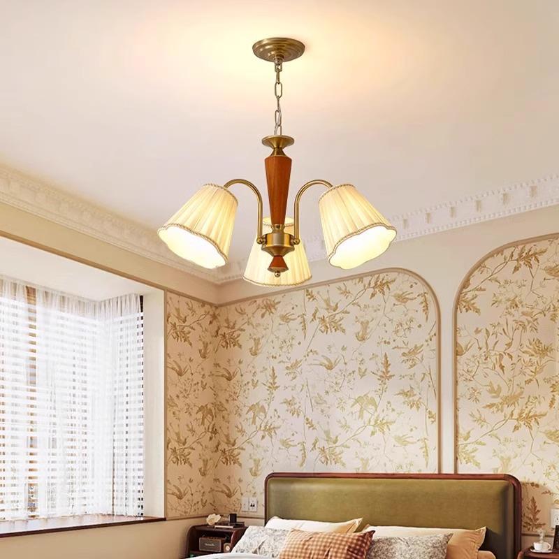 客厅吊灯木法式南风大厅洋主灯具美式中271古馨复古简约温大气实