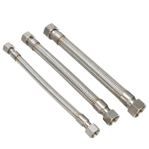 N不锈汽钢金属软管进水软管编织管螺纹蒸压软管高高温管D5NKW02寸