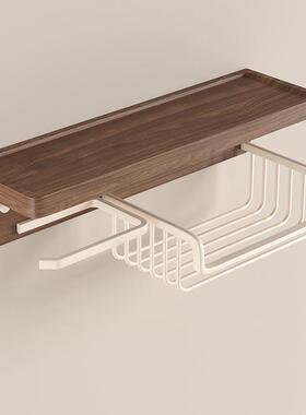 胡桃木纸架洗间抽纸纸篓免打5Z743GJp孔置物架巾卫盒生间厕所纸巾
