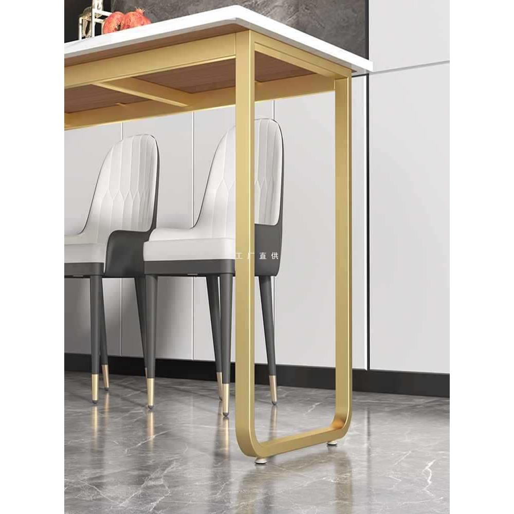 圆弧形吧台架单边桌架支办架公突出款桌架书桌餐台铁脚橱柜艺支撑