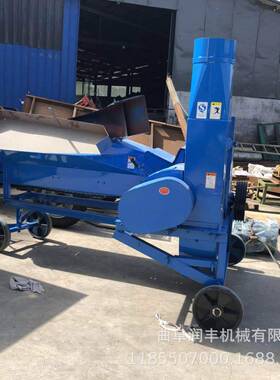 养牛场三轮车载铡草机玉米秸秆RMR机切草动铡段自进料高喷揉丝机
