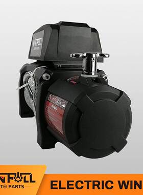 1300磅电VMH动绞盘带尼龙绳12v/24v0防水越自驾汽车野绞盘