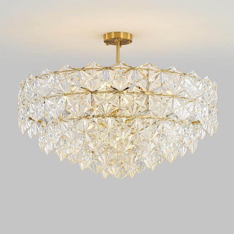 法式卧轻奢水晶代吊灯客厅灯后48485现主室简约现代气艺术大样板,家装灯饰光源,智能吊灯,淘宝优惠券,粉丝福利购,淘宝优惠卷