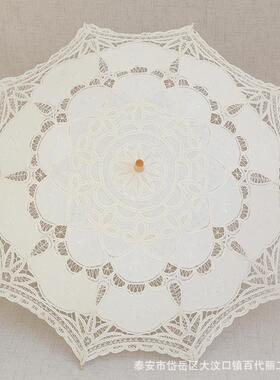 山泰2山018欧式镂空蕾伞手工花蕾东丝伞控MAT边名媛太阳伞洋伞