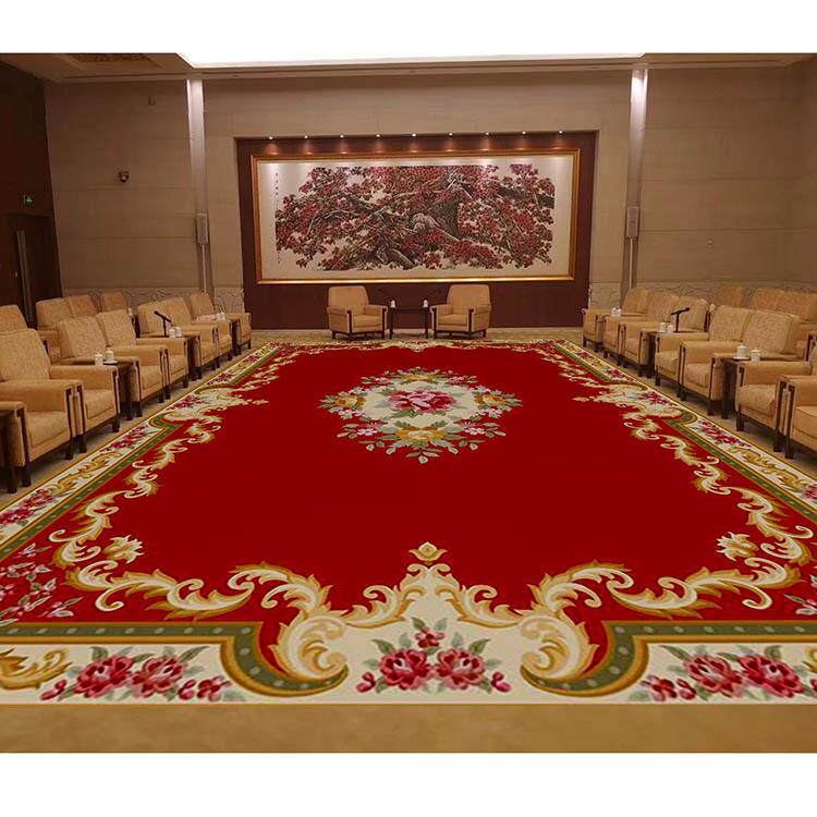 手工腈纶地毯酒店会议室会客厅地毯新中式客厅茶几地毯