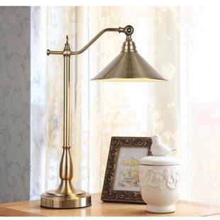 工厂直灯房发货新美式台灯卧室学床头习书乡5536-B村复古护眼台灯