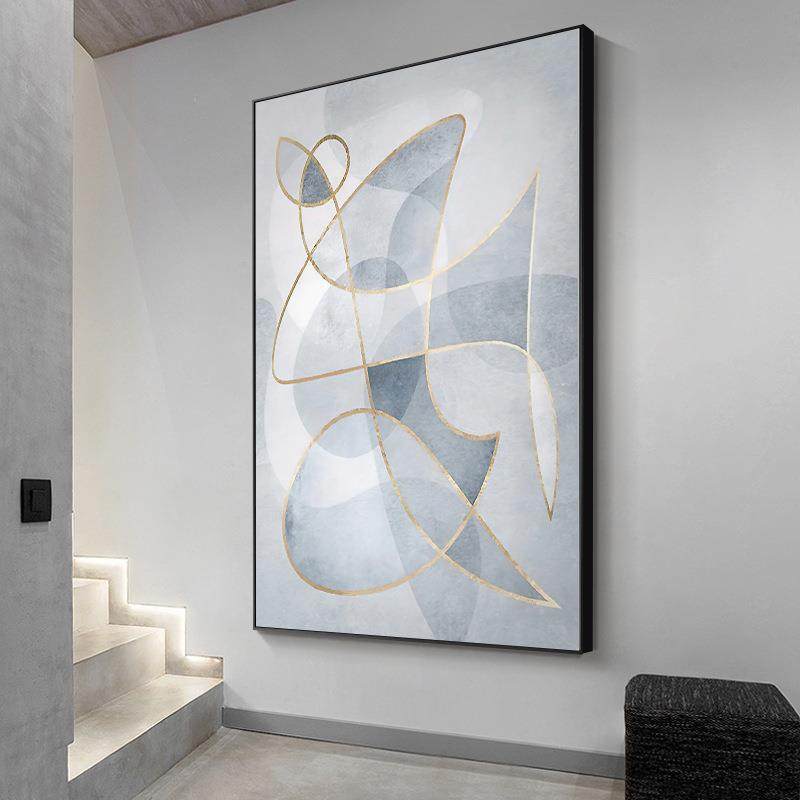 聆听客现简约厅装饰代画轻奢抽方象大幅沙发落地QX202204画卧室玄