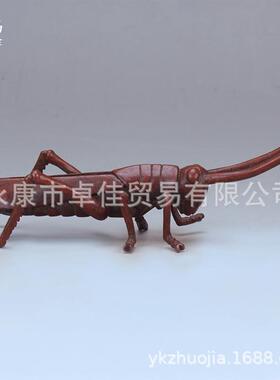 铜制茶宠工日式小动物茶玩手铜制意小蚱摆件铁壶TWW叉茶道蚂甲创