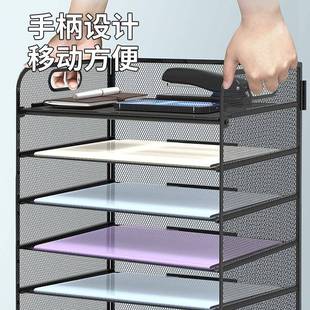 现货7桌面置物架免打孔放桌面多功收纳LH015架艺能多层铁文件层架