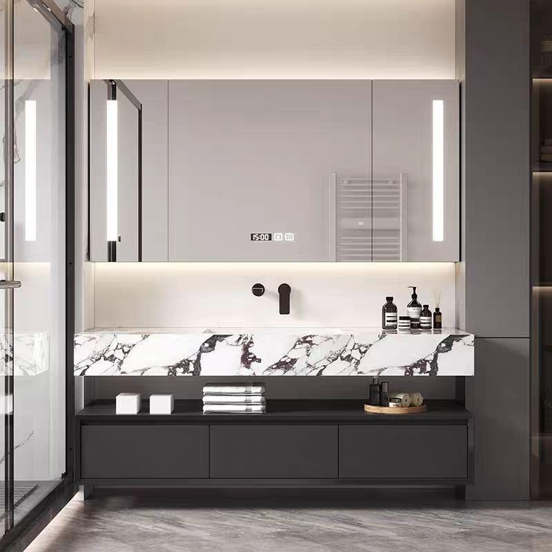 PDH2025新款岩一无缝陶瓷洗盆洗手洗脸洗漱板简约手台盆一体体