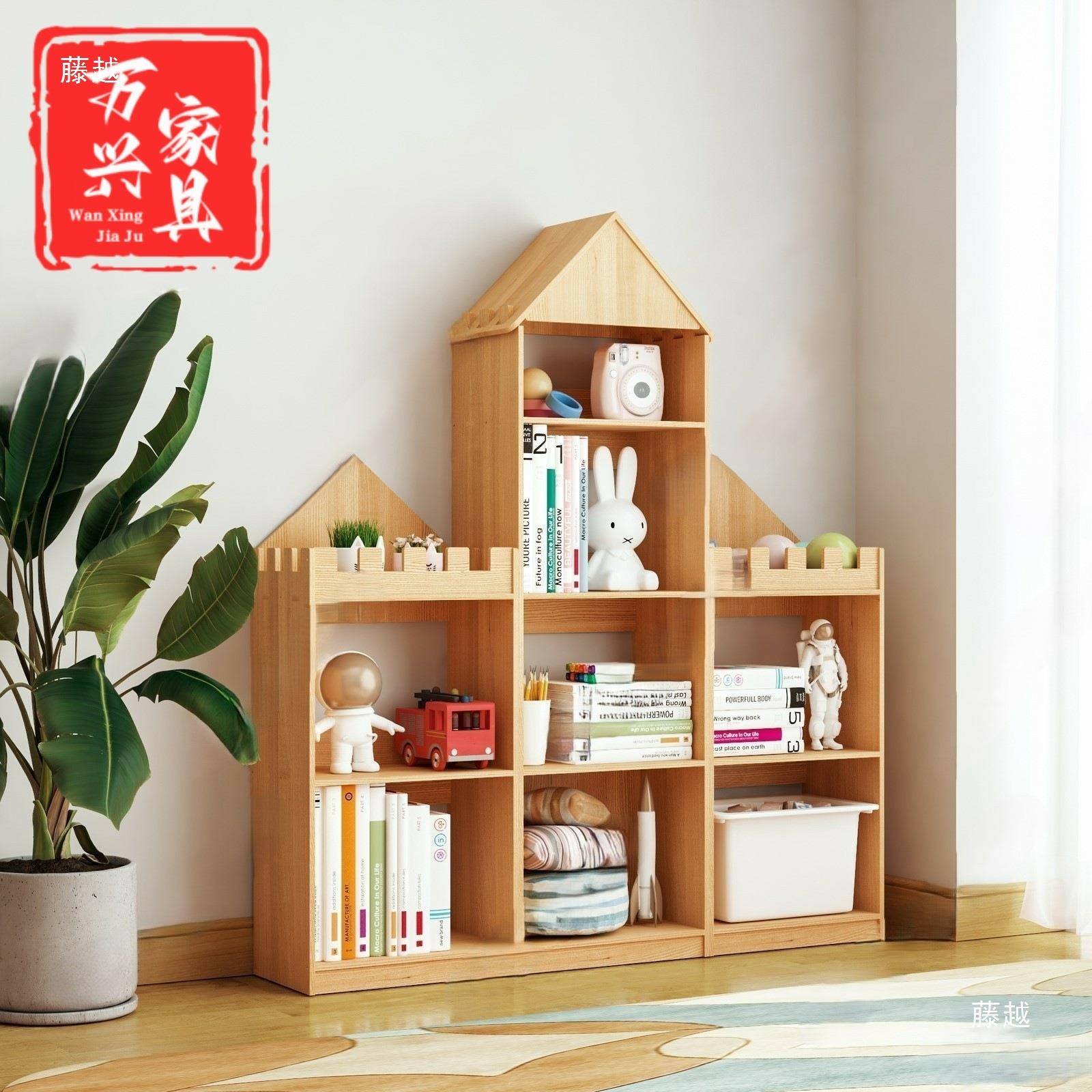 幼儿园XYQ阅读绘本儿童书柜早教架物玩区具收纳落地储柜子