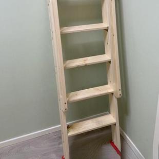 木梯子下上铺寝室子儿童高低床家用楼直梯梯扶手梯实CKL木阁爬梯