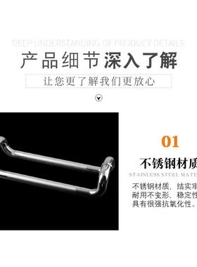 EQ04F加厚四弯玻璃门拉不锈钢手把手34弯头OZK有框门门大门扶手可