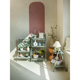 阳台小花子架植物架古木置物实架复飘窗多肉落地式花架花盆CJJ摆