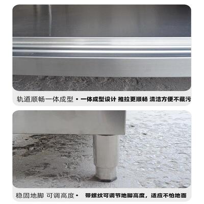 组装厨房操作台不锈饭钢工作台面带门案板储NRV柜切拉物菜桌子商