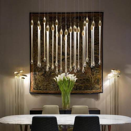 旋楼式间长吊灯别墅公寓转跃层l225梯oft吊灯挑空客厅灯复楼水晶