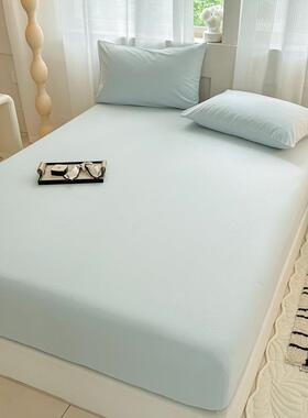 新款全0棉磨毛床笠列ZJF47351系9*200m单c床笠海青