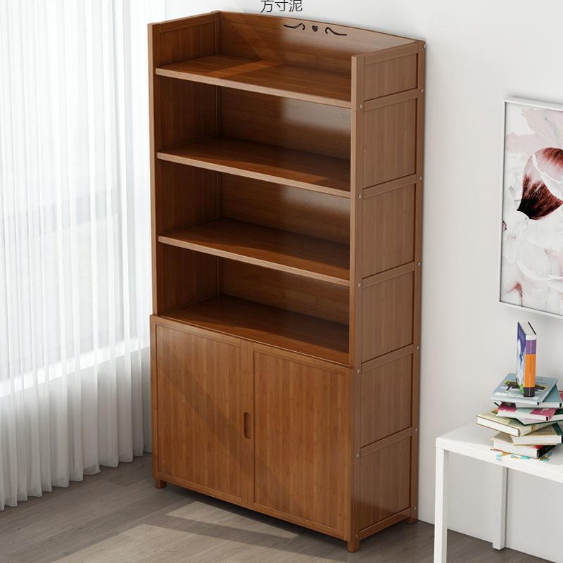 楠竹书架置物架厂家直供落地儿童简易桌面实木层纳架学生家多用收