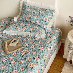 R5X全棉床盖件三套纯棉RDN四件蕾套丝花边床裙棉单件被套夹床单四