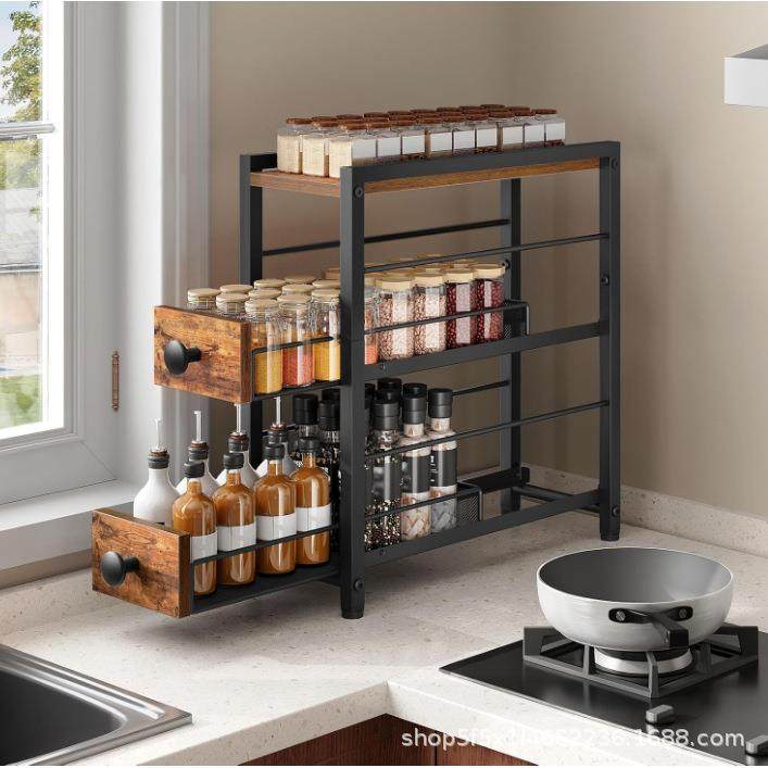 厨房调式置物架台料面多功抽拉调味料用BY-56品家用油能盐酱醋收,厨房/烹饪用具,调料置物架,淘宝优惠券,粉丝福利购,淘宝优惠卷