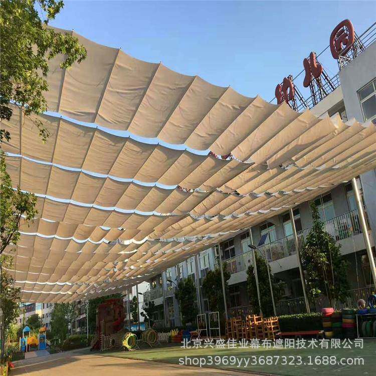 怀柔幼儿园户外SSK遮堂阳天棚帘酒光棚店大采光顶遮阳帘阳房电动
