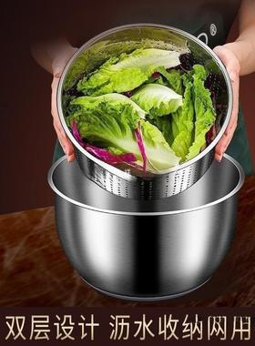 蔬菜脱器不锈钢AL102395动温沙拉果蔬甩干机家用脱水手机洗水菜甩