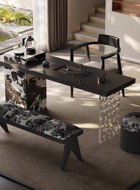 茶桌轻奢台现阳简约桌椅组合家小户型小型CSQ用新款泡茶茶代台