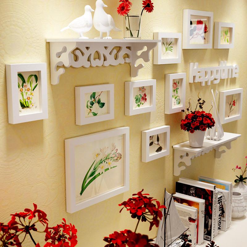 包邮雕花素木相框现代创意CSO片墙照/相圆框实墙