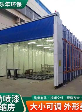自动伸缩保折叠ZXU车间设维修工业喷漆过备滤漆雾电环动移动伸缩