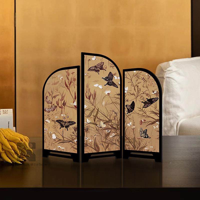 《百蝶图台》桌新面风屏风摆件中式茶室餐边柜摆中古餐07983418厅,家居饰品,装饰摆件,淘宝优惠券,粉丝福利购,淘宝优惠卷