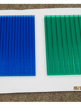 广西阳光板 10mmPC阳光板 顶篷材料阳光板 双层宝蓝车棚阳光板