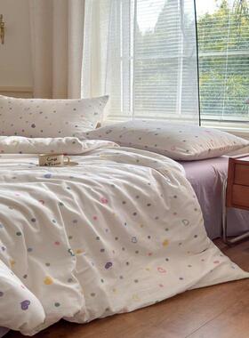 202新5款TRKA类全棉纯棉四件套学生舍被套双三件宿套层纱床单床笠