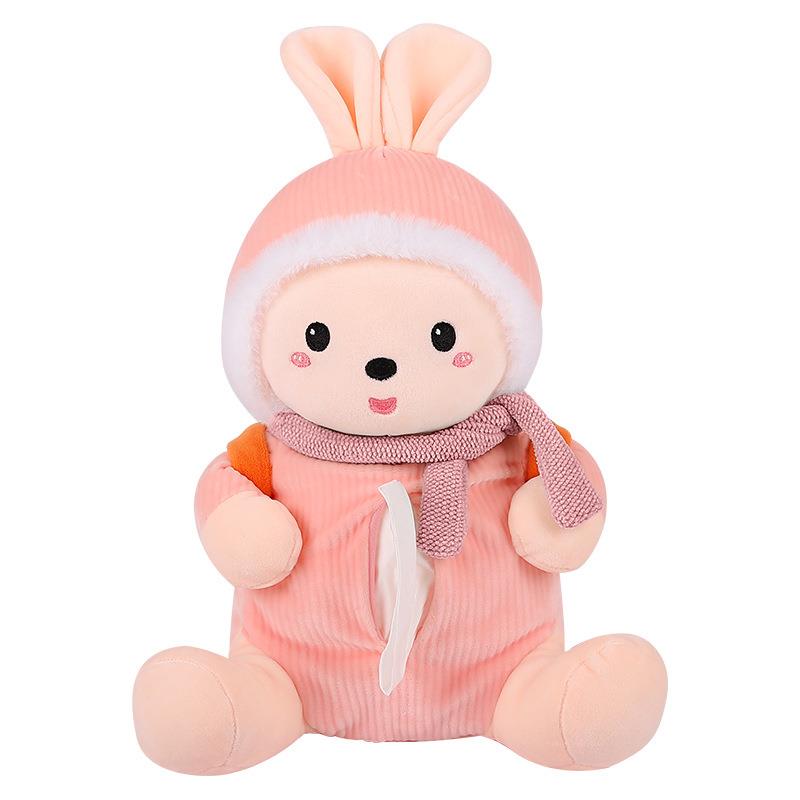 车纸巾饰盒垃圾桶AML二合一载可爱卡通汽扶车手箱抽纸盒车内装品