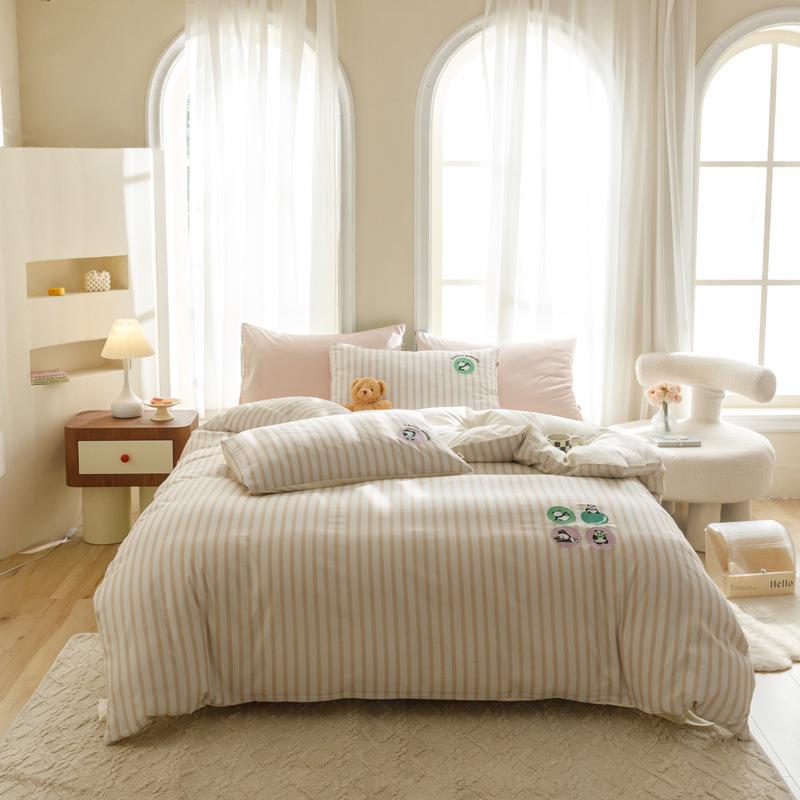 卡通纯单棉上四MKT套儿童100全件棉床品宿床舍被套床笠款床人三件