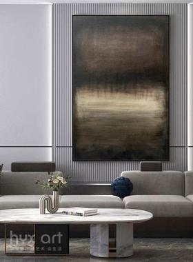 顺手绘油画象《梵静丰》现代简CIG约玄关装饰幅画肌理客厅大黑色