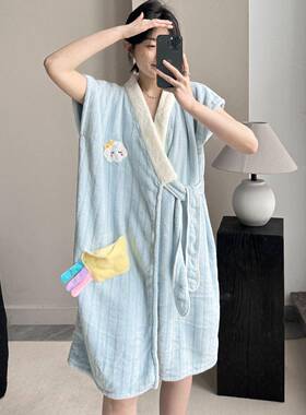 浴巾可IWV穿可裹大人袍秋冬款新浴款高端可穿女式巾裹比全棉吸水