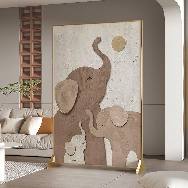 T^现代简约屏厅风隔断客吉动象座SGN屏遮挡入户关办公室玄可移家