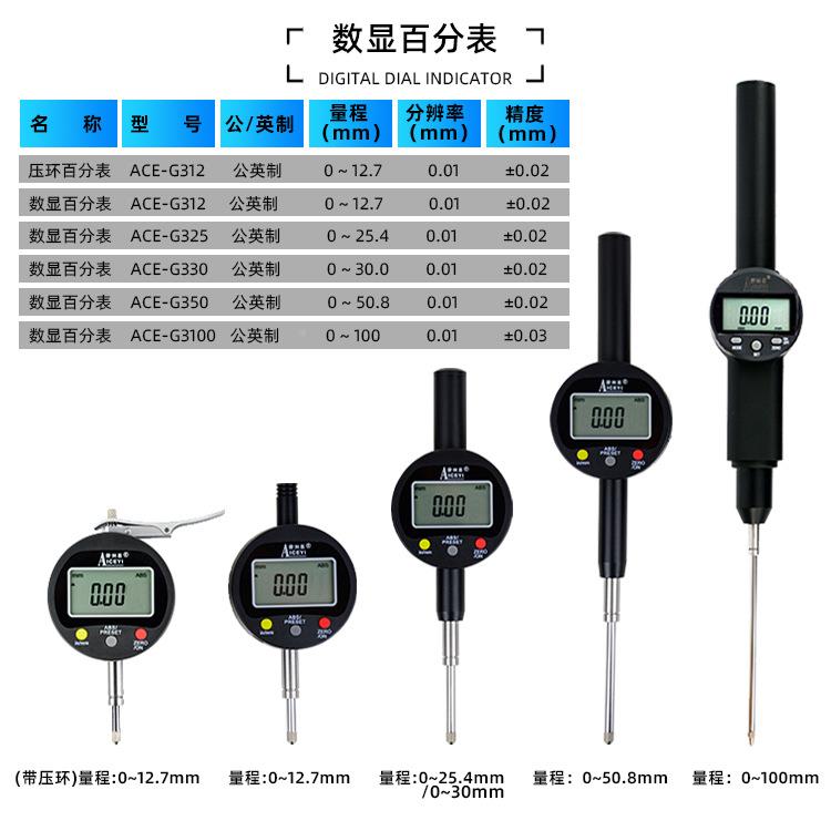 现货爱测UPE易数显高度计分表千分度表深规电子深度计百高度规