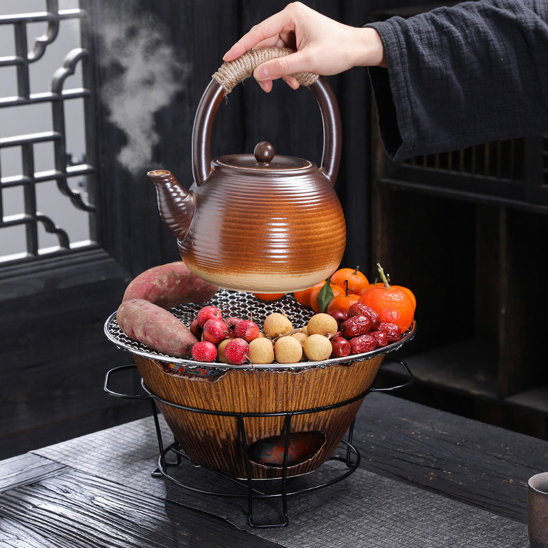 围炉煮茶家用户外炭泥炉套装