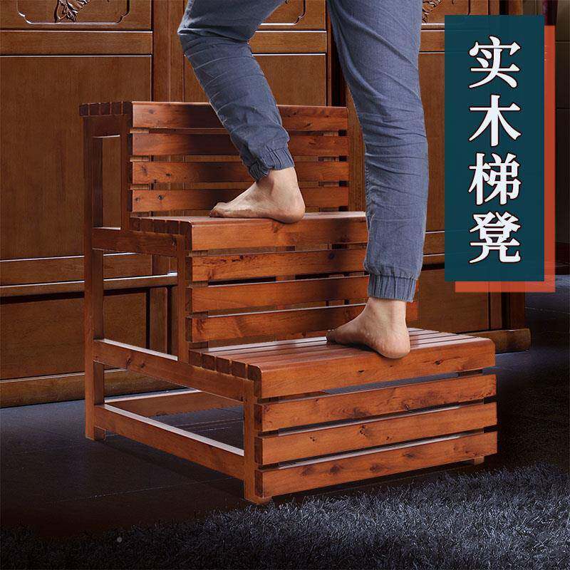 N楼阶YL-D003梯凳子二童步实三步台阶凳梯凳木家用成人儿加厚整装