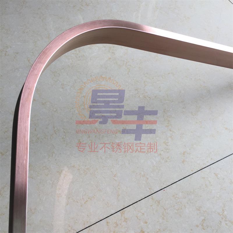 不锈钢弧线条背部吊转拉弯天花顶角ITN形包边收口条金属钛金圆形