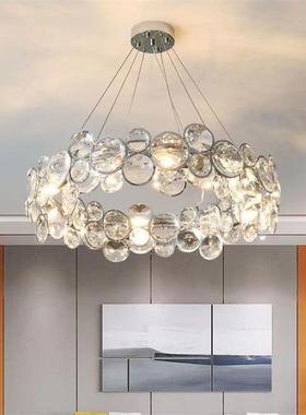 后现代轻奢客厅水36341水吊灯客约厅灯餐厅吊灯简卧室晶晶灯